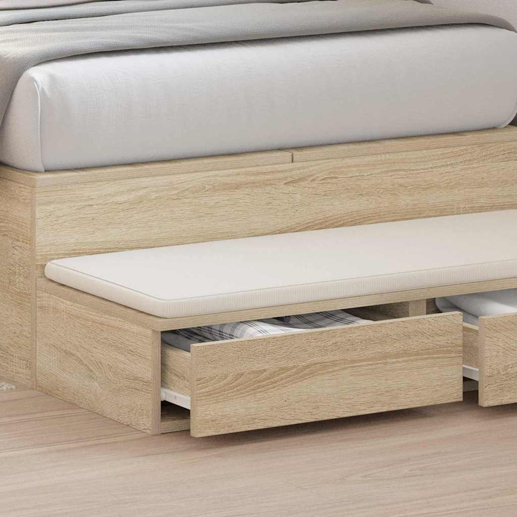 Bed Drawers Sonoma Oak 80 x 36.5 x 16.5 cm Engineered Wood