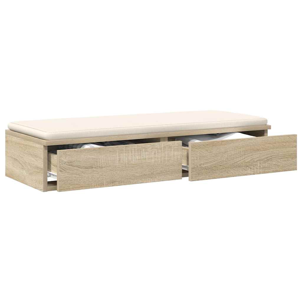 Bed Drawers Sonoma Oak 80 x 36.5 x 16.5 cm Engineered Wood