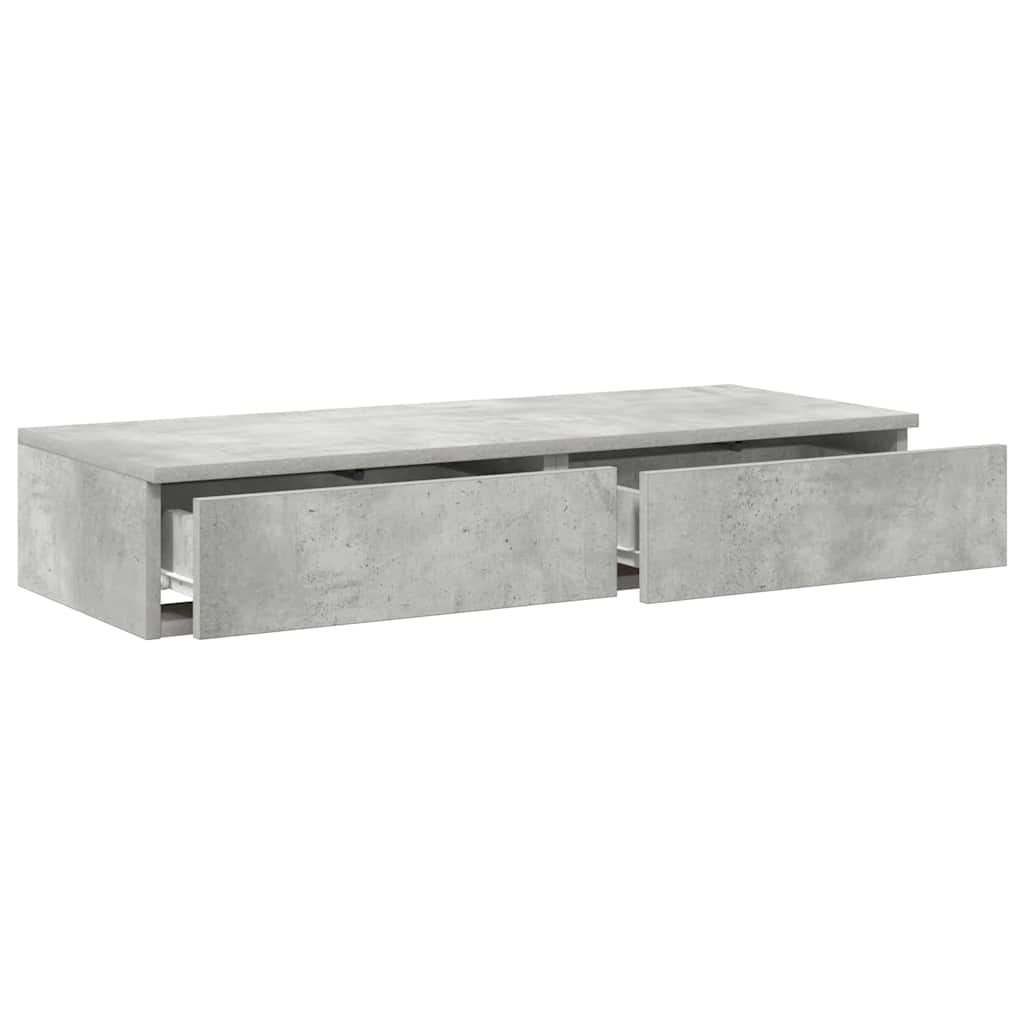 Bed Drawers Concrete Grey 80 x 36.5 x 16.5 cm Engineered Wood