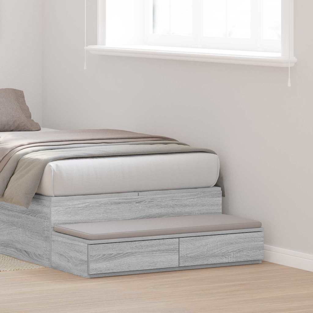 Bed Drawers Grey Sonoma 80 x 36.5 x 16.5 cm Engineered Wood