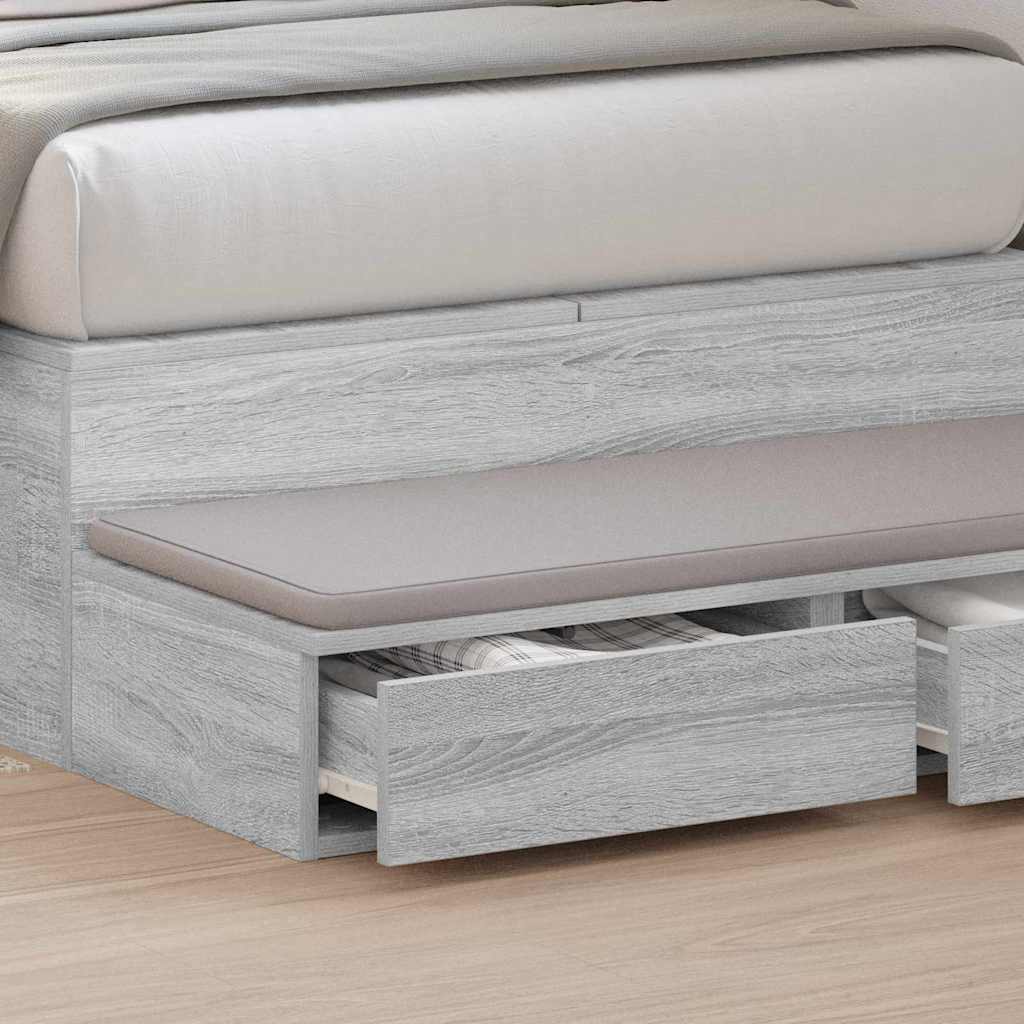 Bed Drawers Grey Sonoma 80 x 36.5 x 16.5 cm Engineered Wood