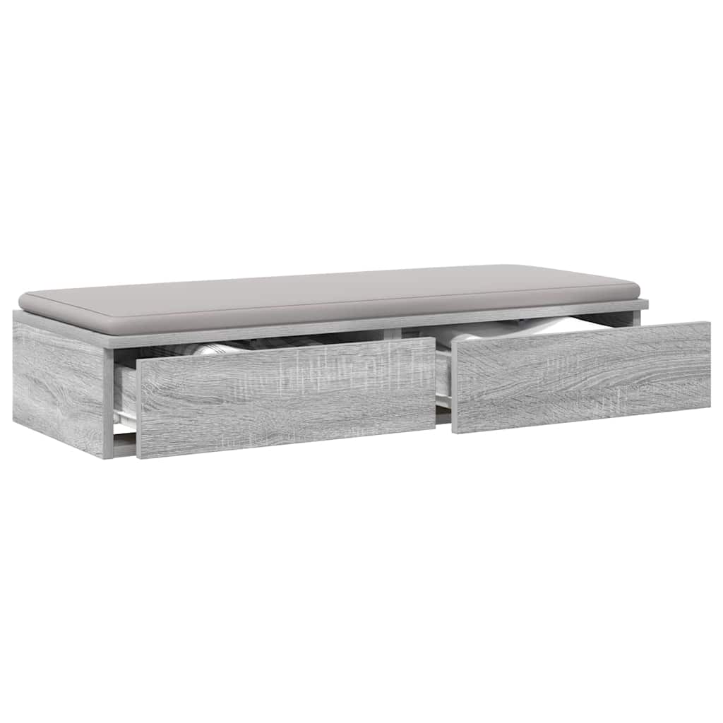 Bed Drawers Grey Sonoma 80 x 36.5 x 16.5 cm Engineered Wood