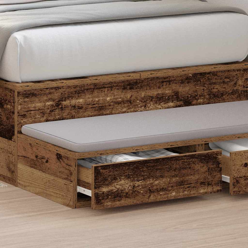 Bed Drawers Old Wood 80 x 36.5 x 16.5 cm Engineered Wood