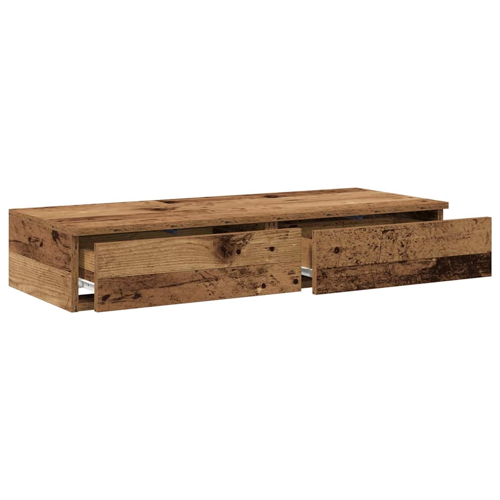 Bed Drawers Old Wood 80 x 36.5 x 16.5 cm Engineered Wood