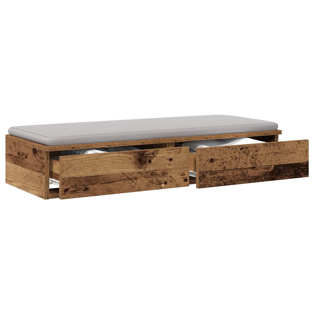 Bed Drawers Old Wood 80 x 36.5 x 16.5 cm Engineered Wood