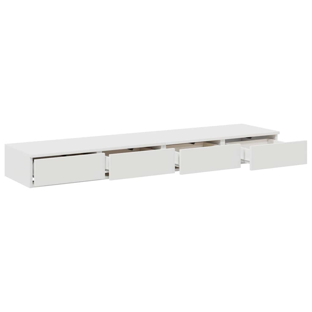 Bed Drawers White 140 x 36.5 x 16.5 cm Engineered Wood
