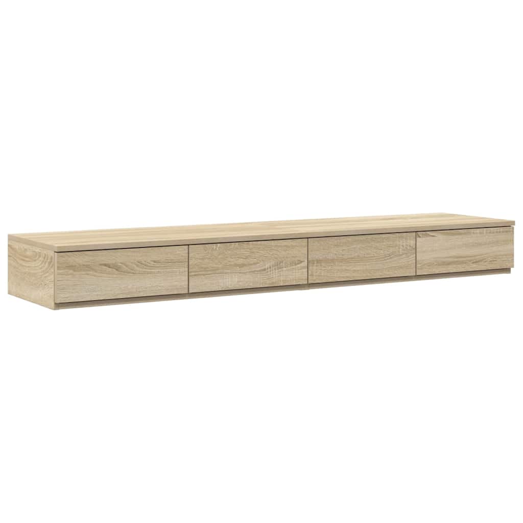 Bed Drawers Sonoma Oak 140 x 36.5 x 16.5 cm Engineered Wood