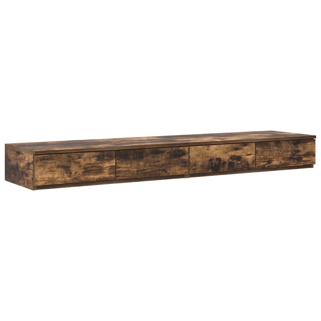 Bed Drawers Smoked Oak 140 x 36.5 x 16.5 cm Engineered Wood