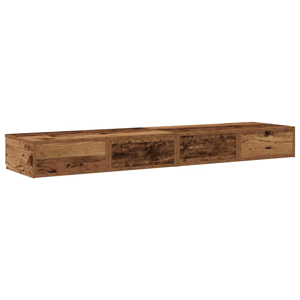 Bed Drawers Old Wood 140 x 36.5 x 16.5 cm Engineered Wood