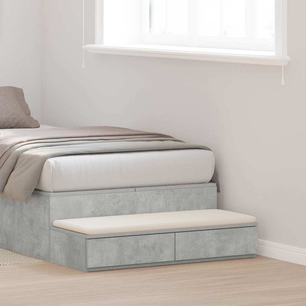 Bed Drawers Concrete Grey 75 x 36.5 x 16.5 cm Engineered Wood