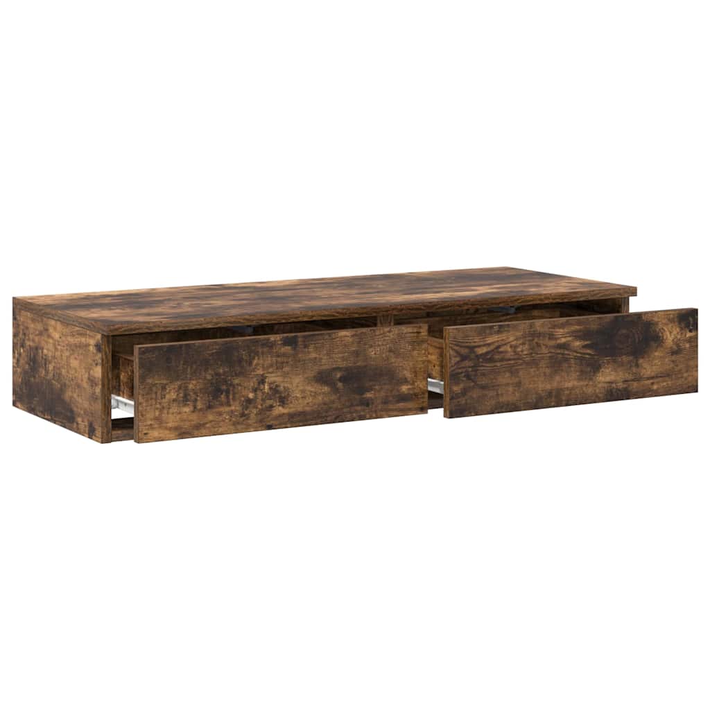 Bed Drawers Smoked Oak 75 x 36.5 x 16.5 cm Engineered Wood