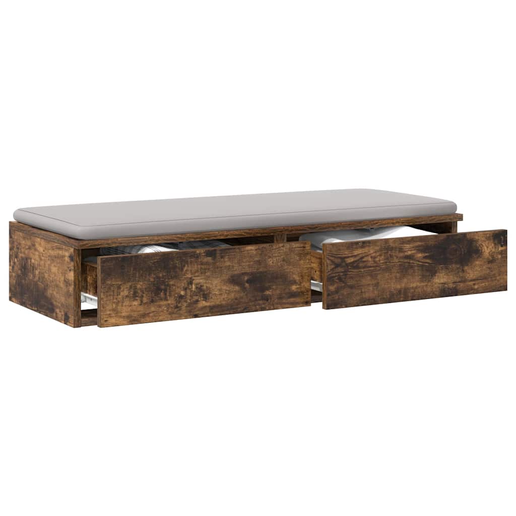 Bed Drawers Smoked Oak 75 x 36.5 x 16.5 cm Engineered Wood