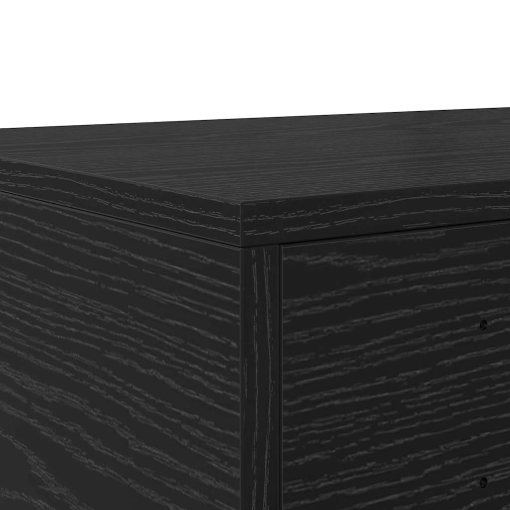 Bed Drawers Black Oak 160 x 36.5 x 16.5 cm Engineered Wood