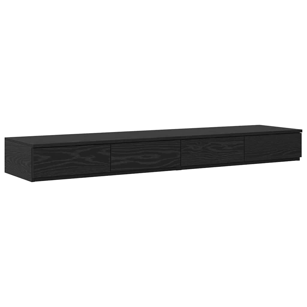 Bed Drawers Black Oak 160 x 36.5 x 16.5 cm Engineered Wood