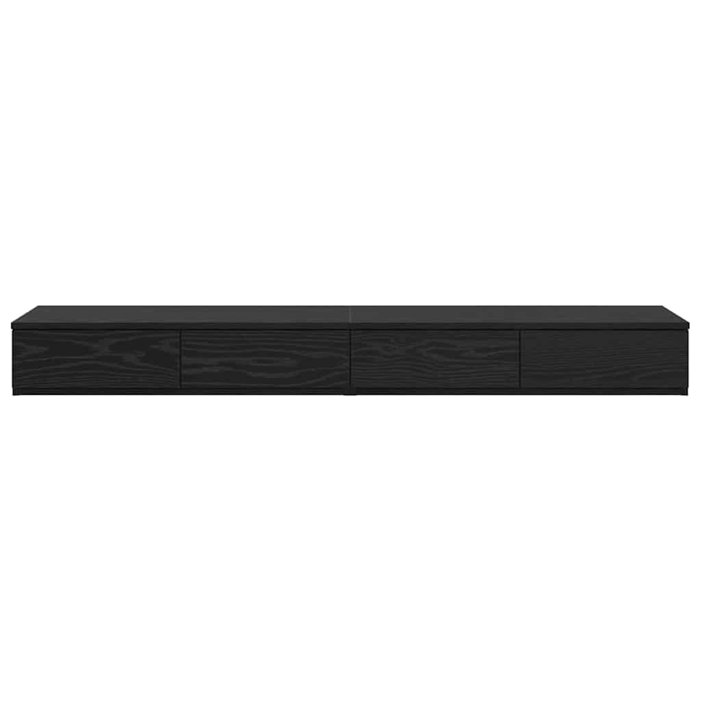 Bed Drawers Black Oak 160 x 36.5 x 16.5 cm Engineered Wood