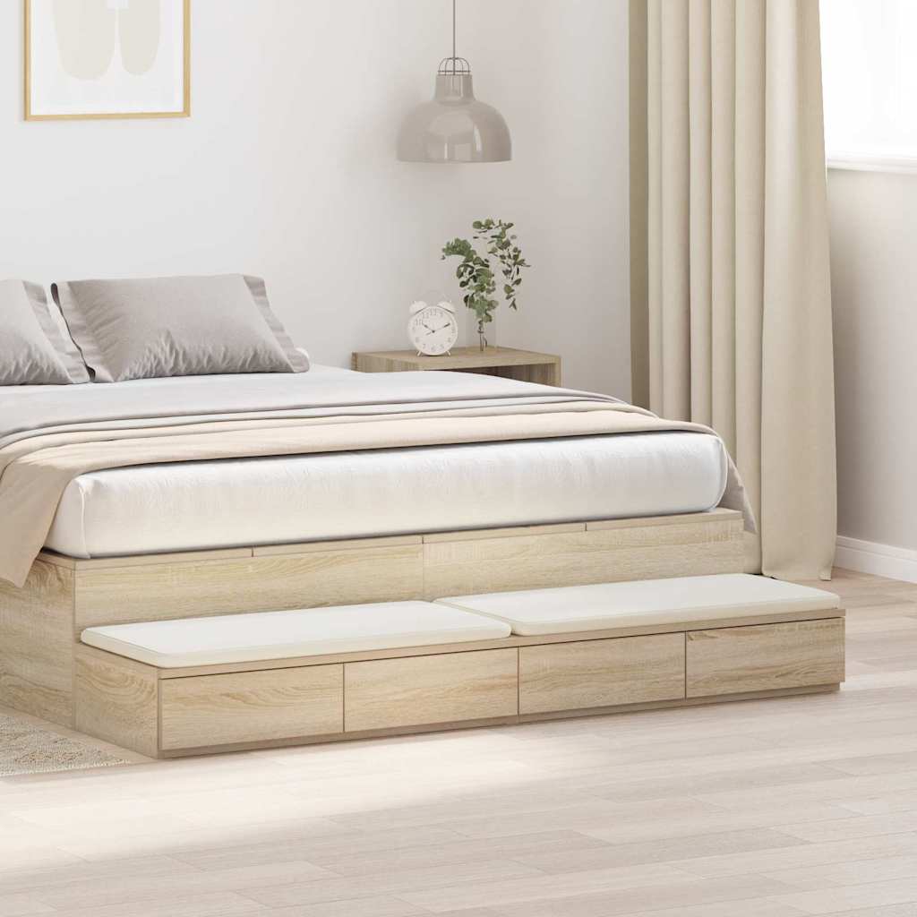 Bed Drawers Sonoma Oak 160 x 36.5 x 16.5 cm Engineered Wood