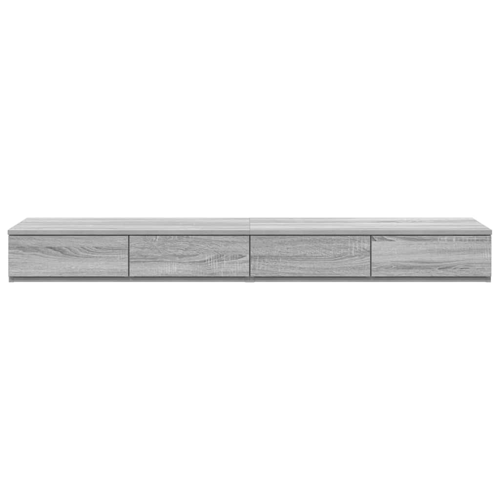 Bed Drawers Grey Sonoma 160 x 36.5 x 16.5 cm Engineered Wood