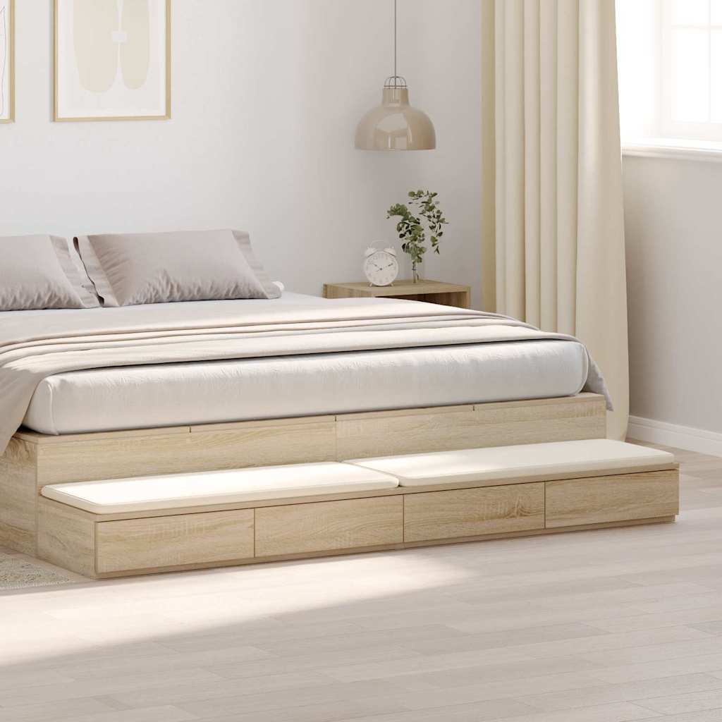Bed Drawers Sonoma Oak 180 x 36.5 x 16.5 cm Engineered Wood