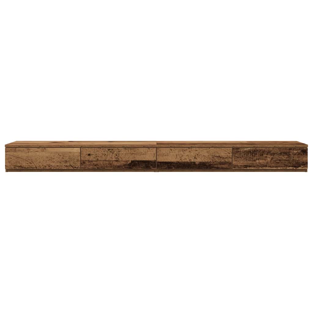 Bed Drawers Old Wood 180 x 36.5 x 16.5 cm Engineered Wood