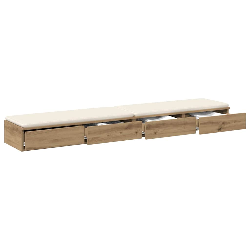 Bed Drawers Artisan Oak 180 x 36.5 x 16.5 cm Engineered Wood