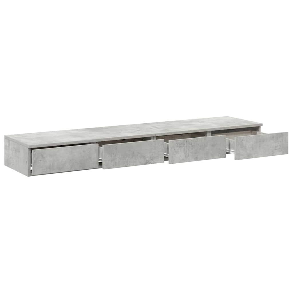 Bed Drawers Concrete Grey 135 x 36.5 x 16.5 cm Engineered Wood