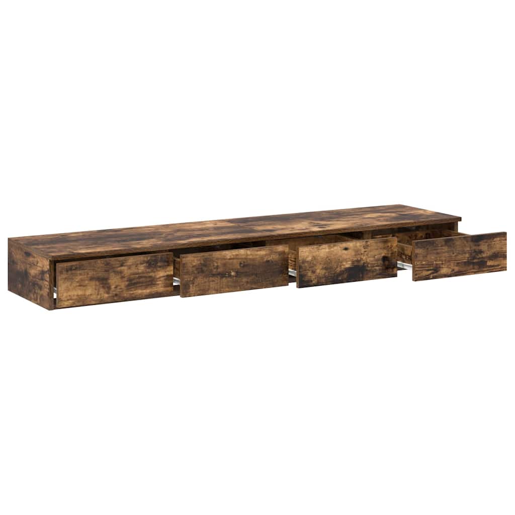 Bed Drawers Smoked Oak 135 x 36.5 x 16.5 cm Engineered Wood