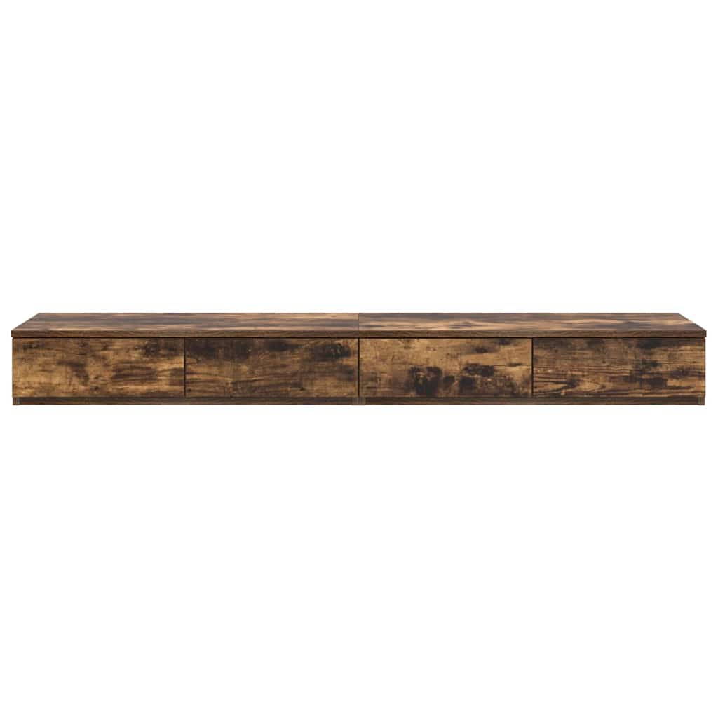 Bed Drawers Smoked Oak 135 x 36.5 x 16.5 cm Engineered Wood