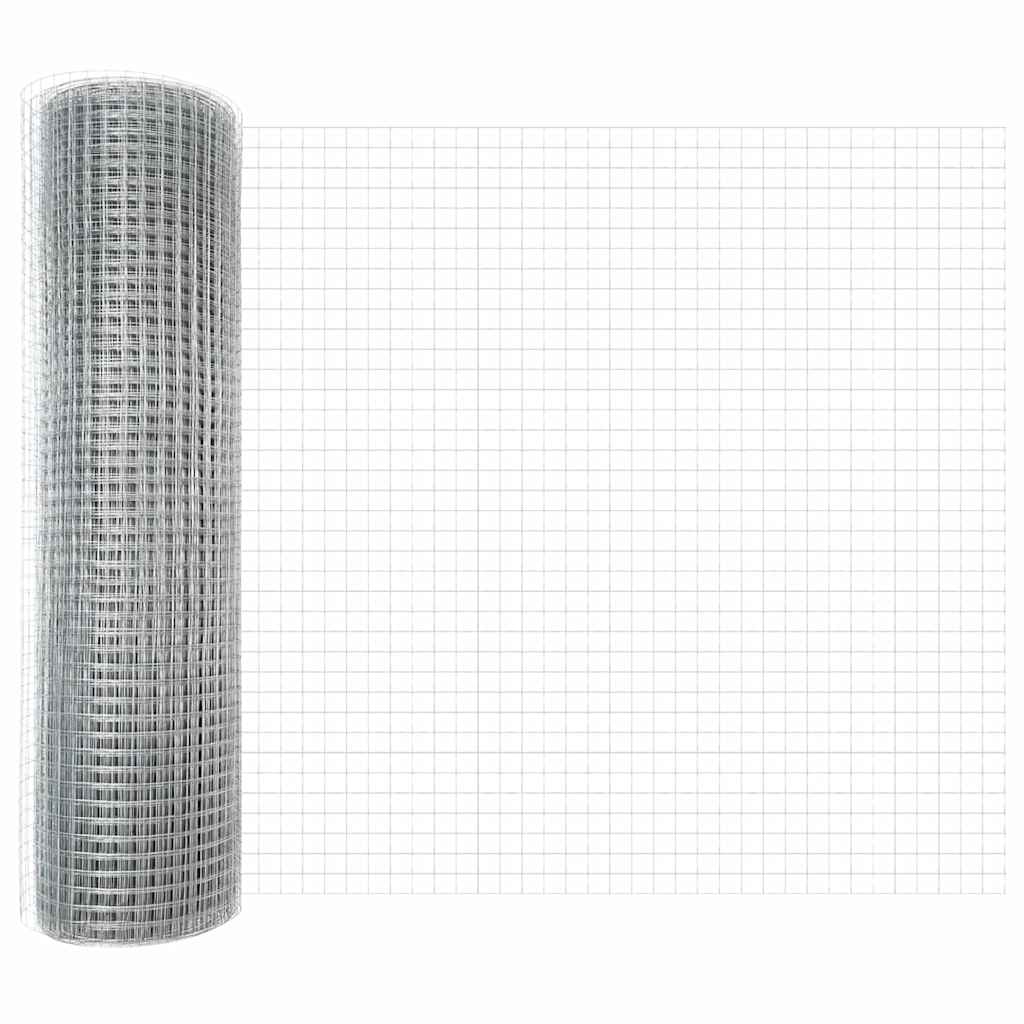 Welded Wire Fence Silver 0.4 x 10 m