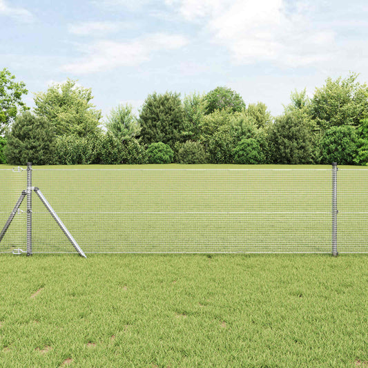 Welded Wire Fence Silver 0.8 x 10 m