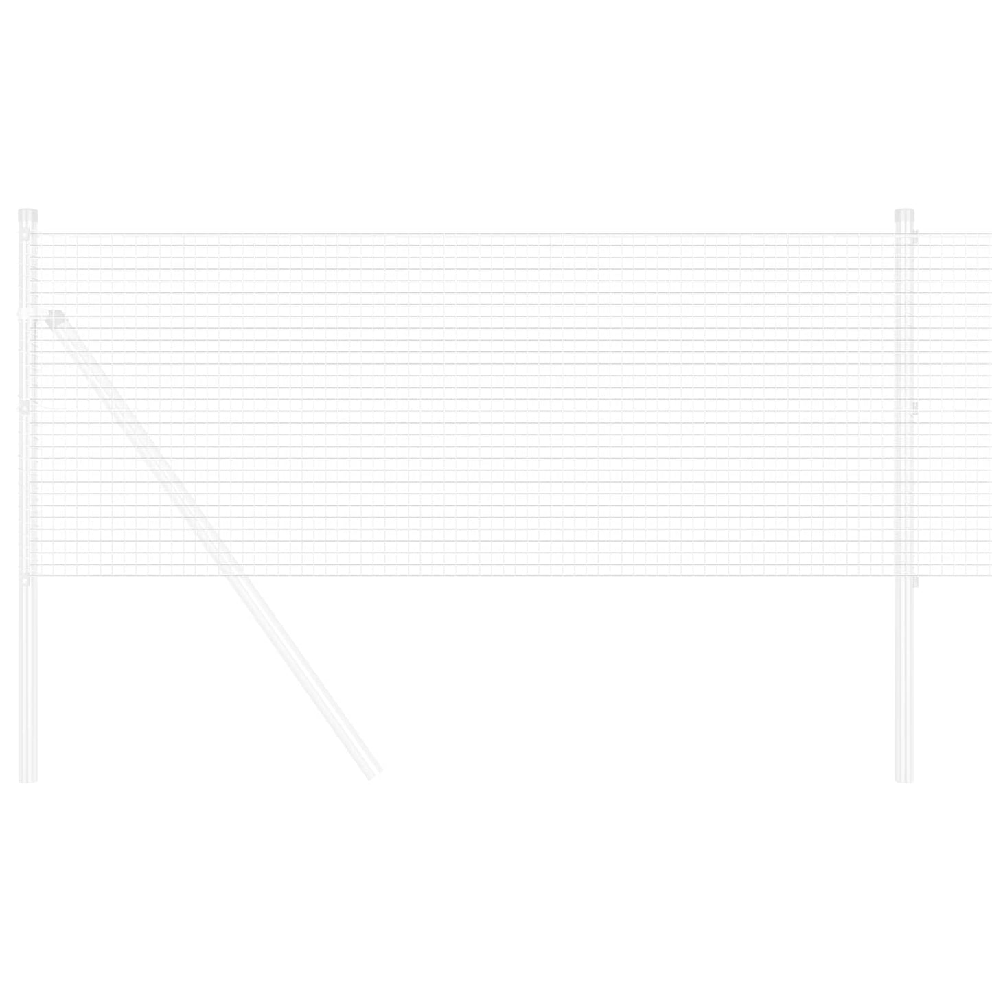 Welded Wire Fence Silver 0.8 x 10 m