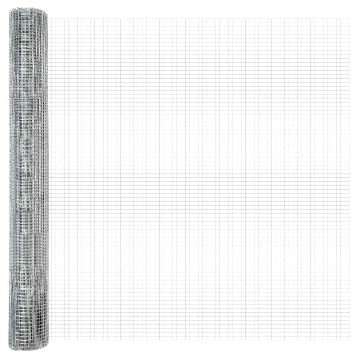 Welded Wire Fence 2500 x 120 cm Silver