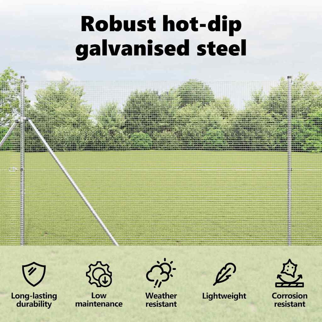 Welded Wire Fence Silver