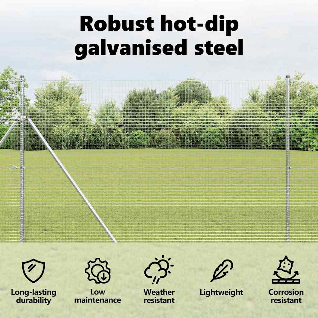 Welded Wire Fence Silver