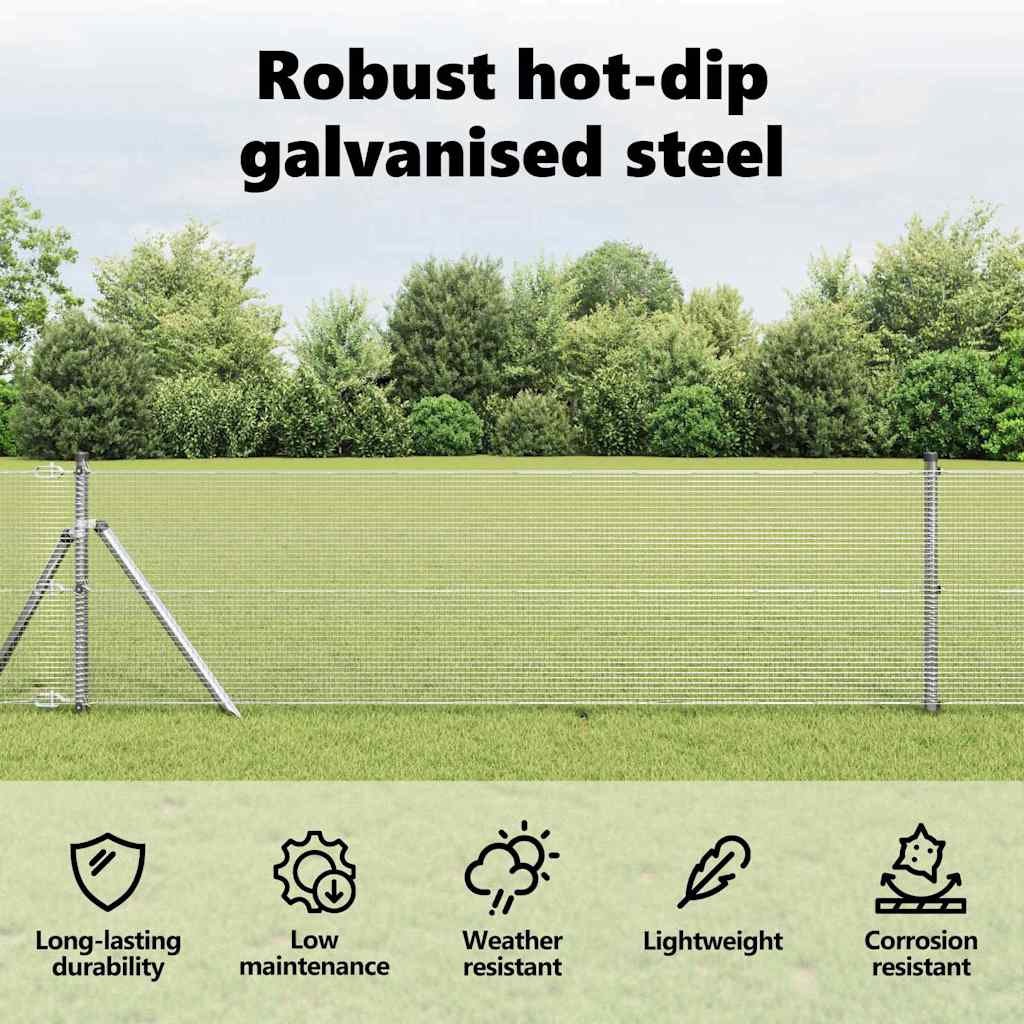 Welded Wire Fence Silver