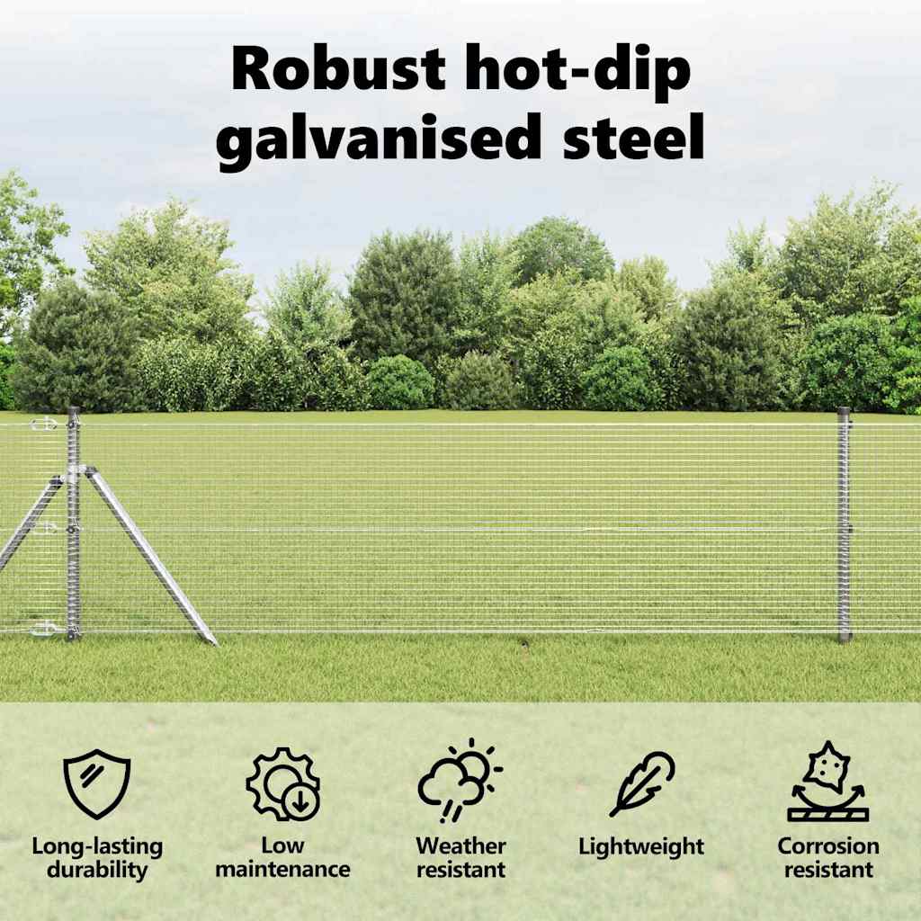 Welded Wire Fence Silver