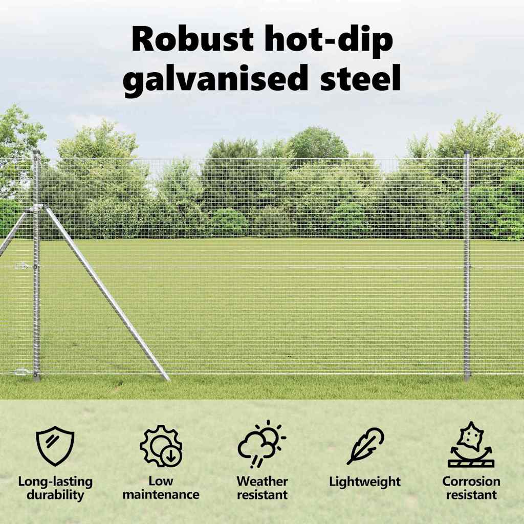 Welded Wire Fence Silver