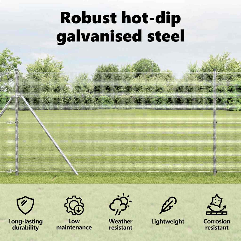 Welded Wire Fence Silver