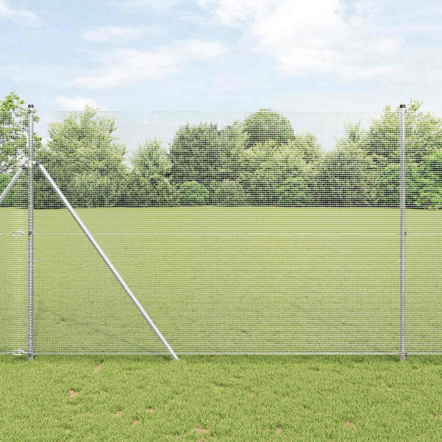 Welded Wire Fence Silver