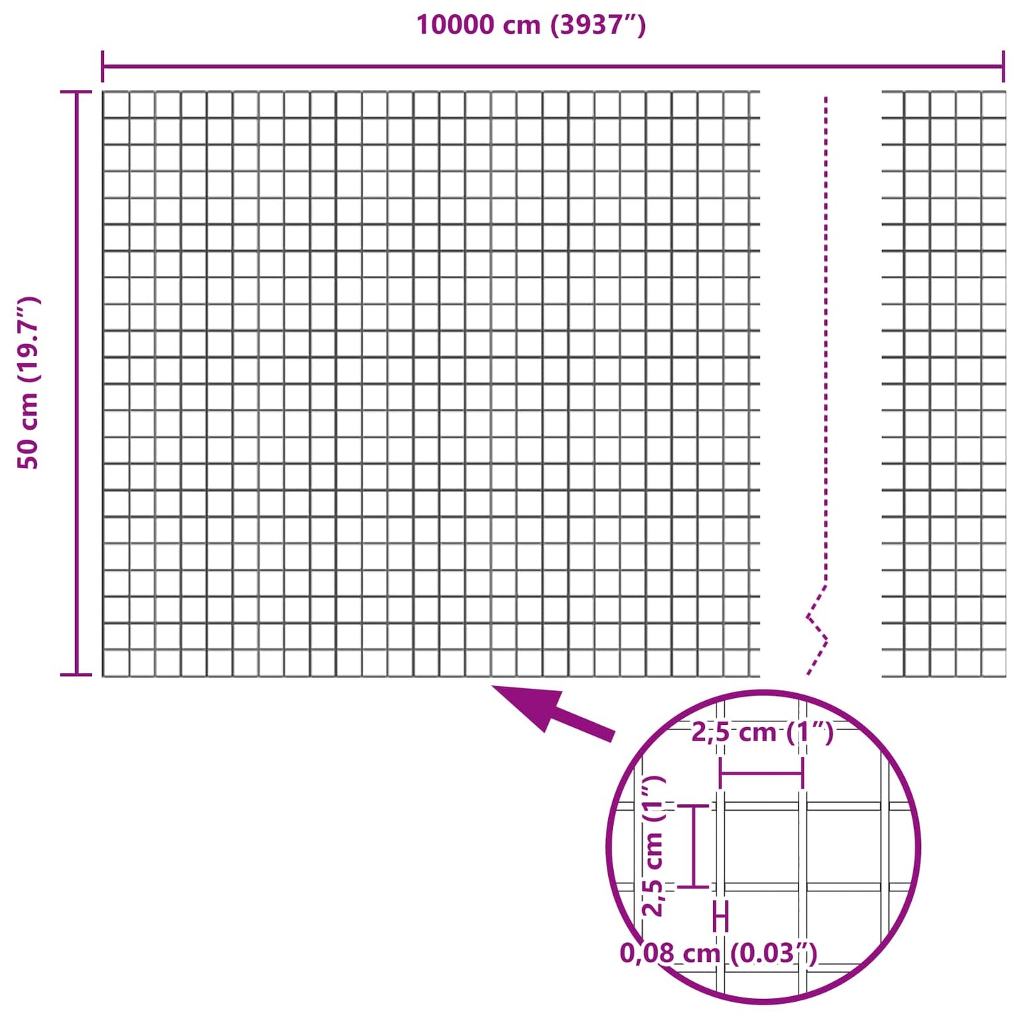 Welded Wire Fence Silver