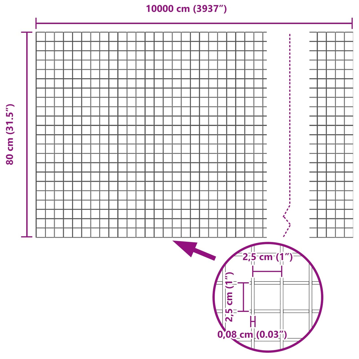 Welded Wire Fence Silver