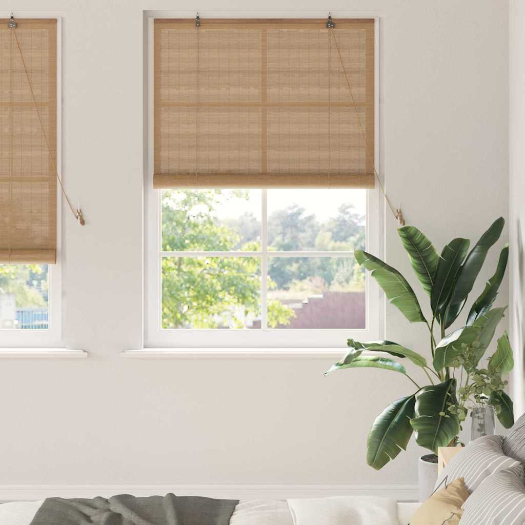 Roller Blind Brown 120 x 220 cm Bamboo