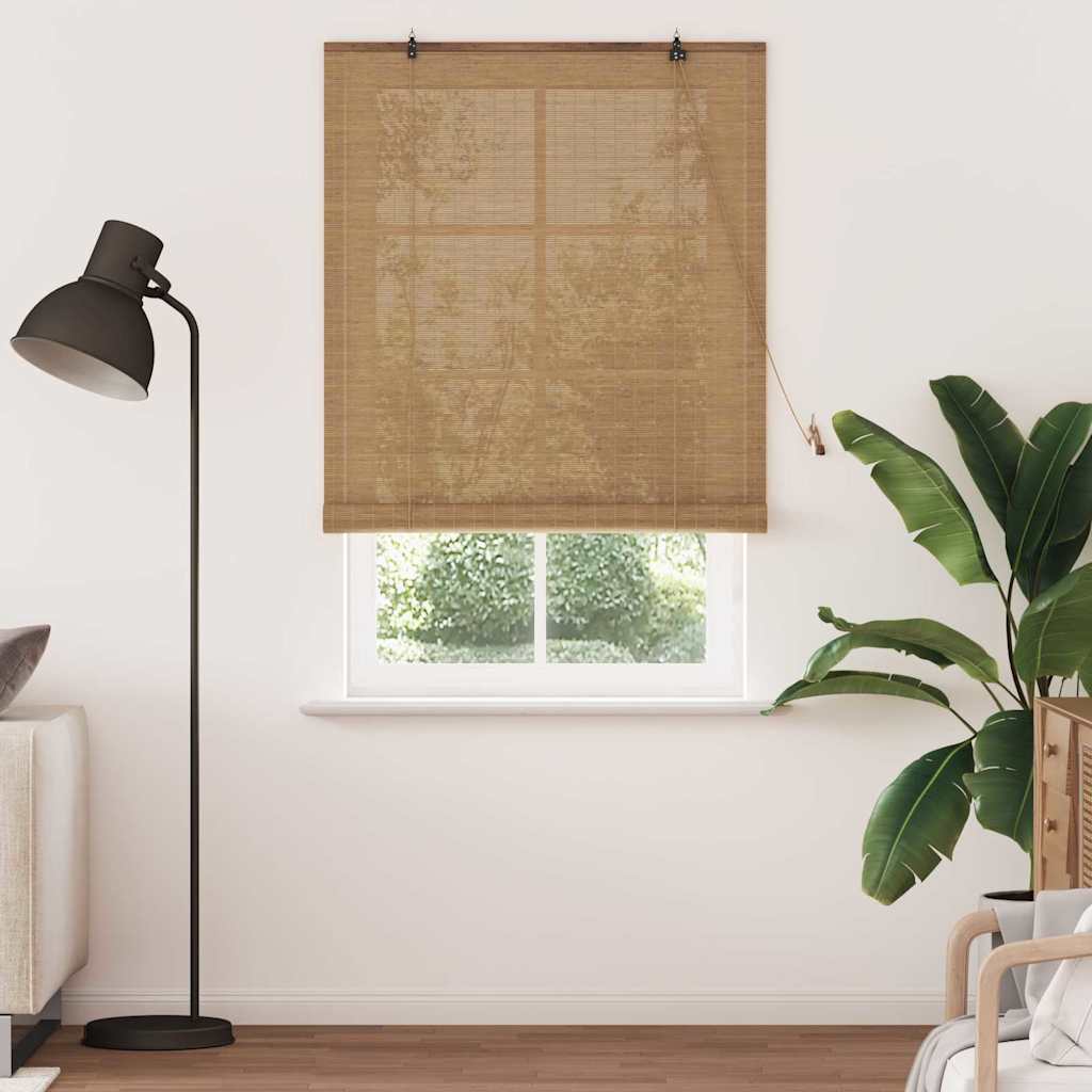 Roller Blind Brown 120 x 220 cm Bamboo