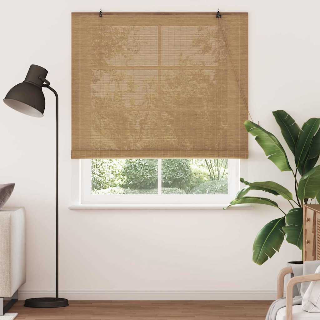 Roller Blind Brown 140 x 220 cm Bamboo
