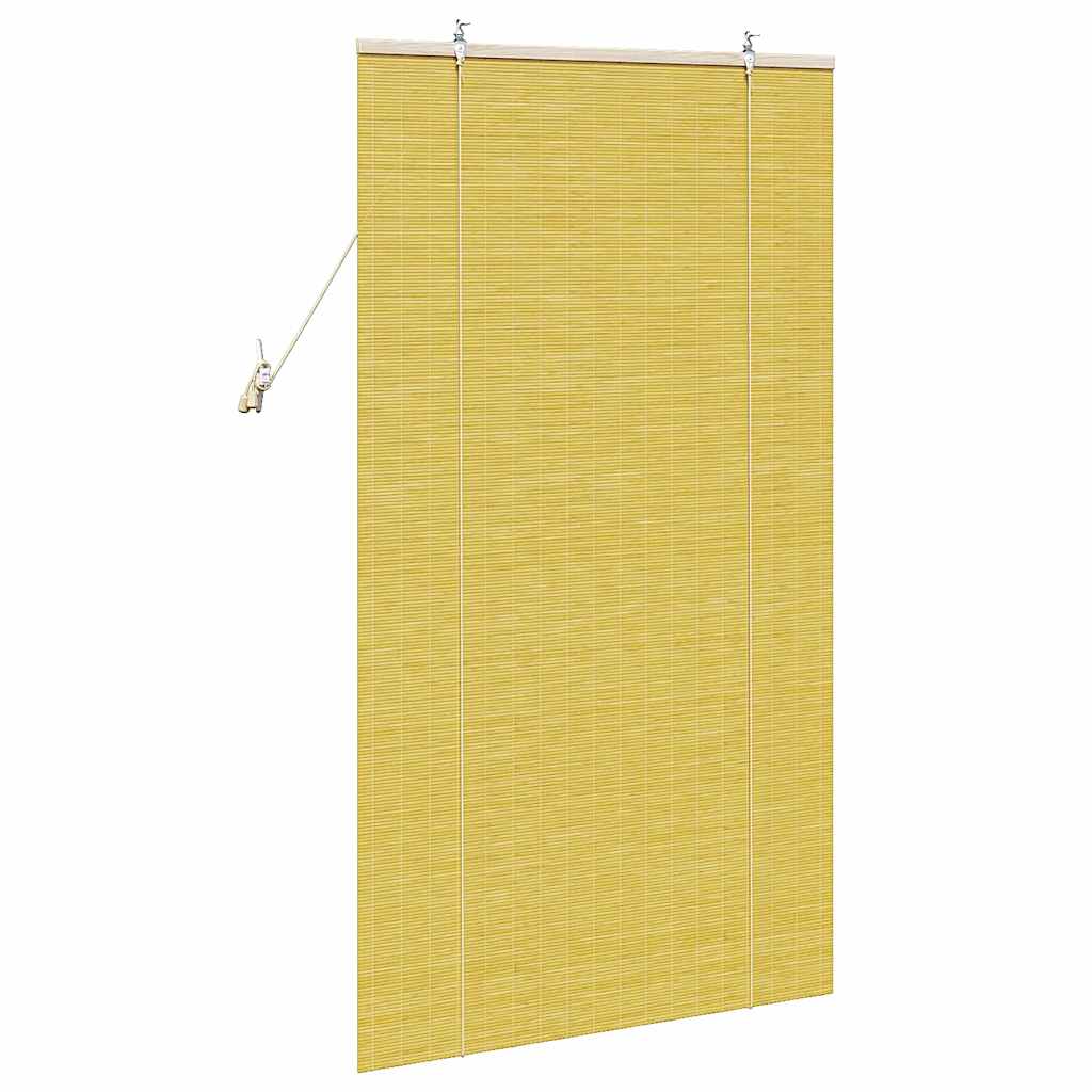 Roller Blind Yellow 80 x 160 cm Bamboo