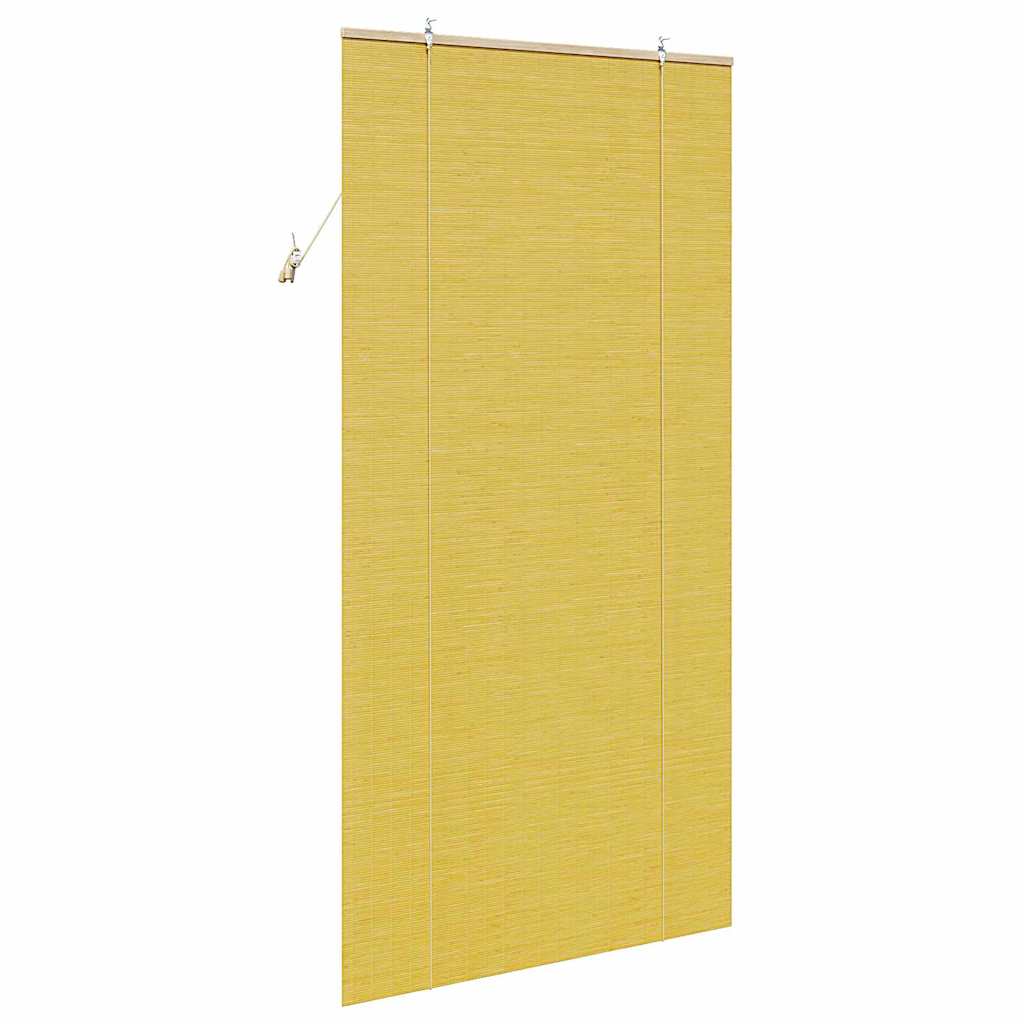 Roller Blind Yellow 100 x 220 cm Bamboo