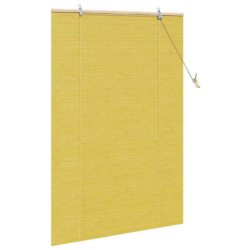 Roller Blind Yellow 110 x 160 cm Bamboo