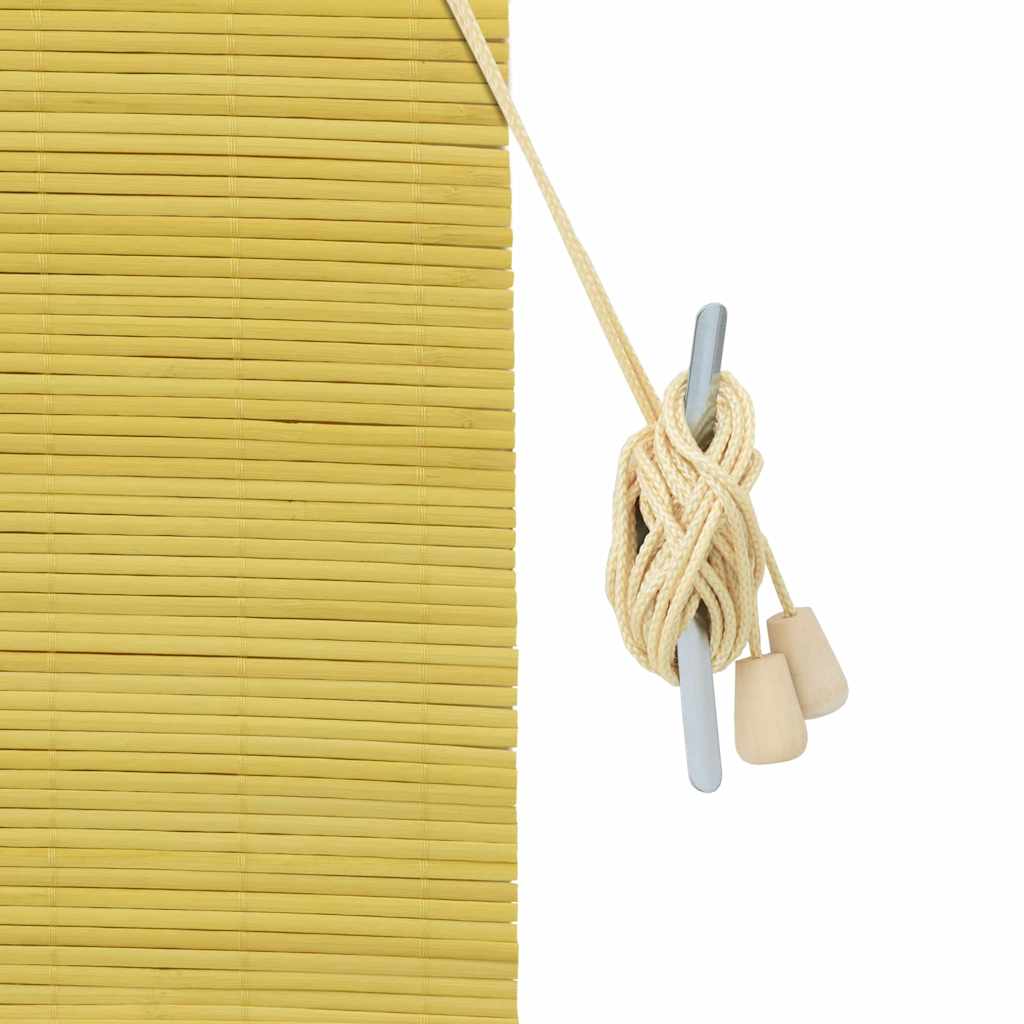 Bamboo Roller Blind Yellow 120 x 160 cm Bamboo