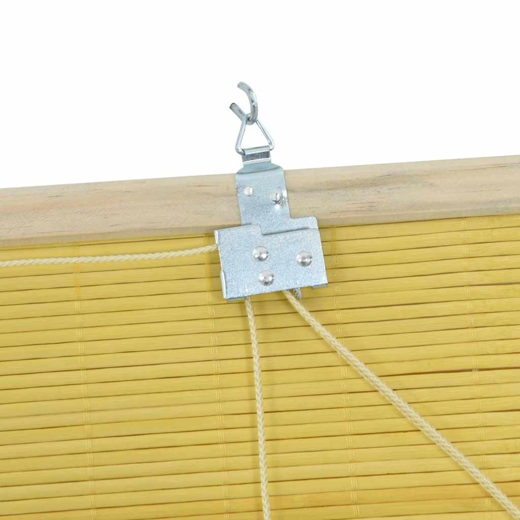 Bamboo Roller Blind Yellow 120 x 160 cm Bamboo