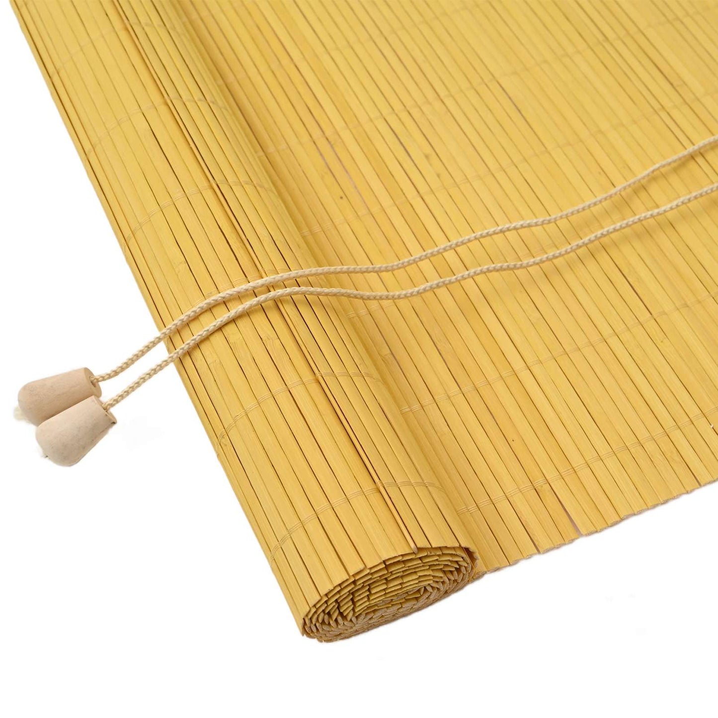 Bamboo Roller Blind Yellow 120 x 160 cm Bamboo