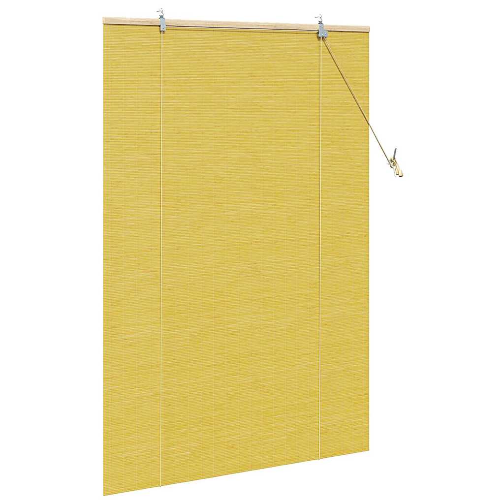 Bamboo Roller Blind Yellow 120 x 160 cm Bamboo